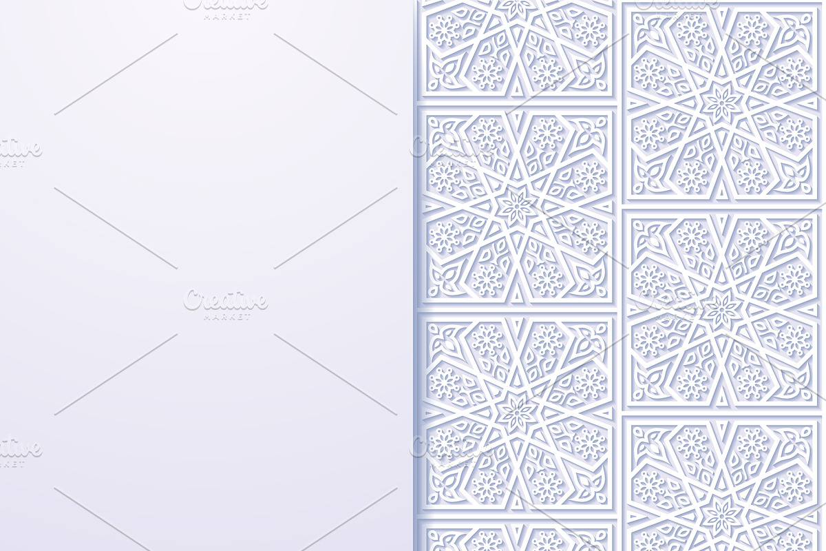 Traditional Floral Backgrounds Set, a Decorative Illustration by Absent A (Photo 4 of 5)