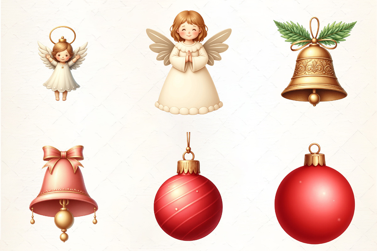 Retro Christmas Clipart, an Illustration by CrexoraLab (Photo 2 of 5)