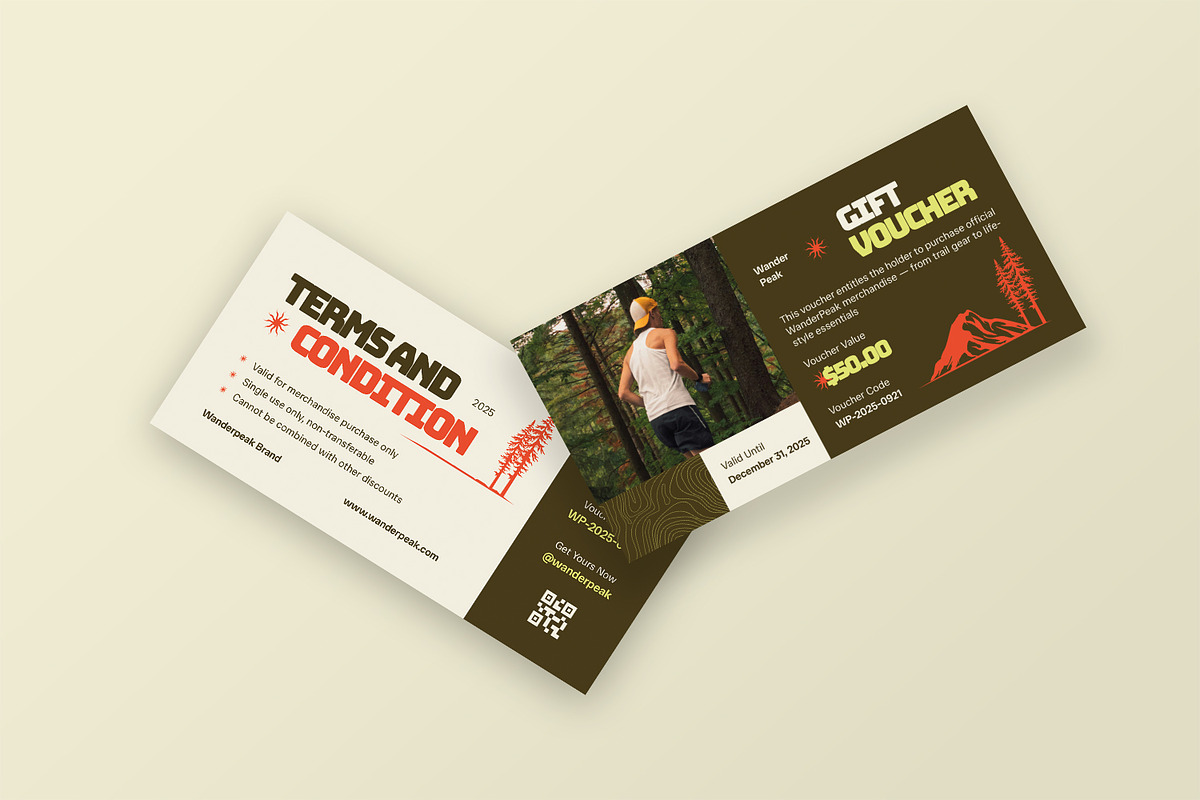 Wanderpeak - Gift Voucher, a Card Template by StreaksideStd (Photo 3 of 3)