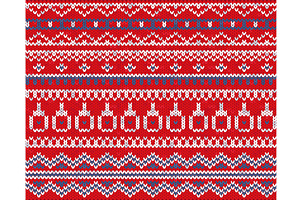Ugly sweater seamless borders. Warm, an Object Illustration by YummyBuum