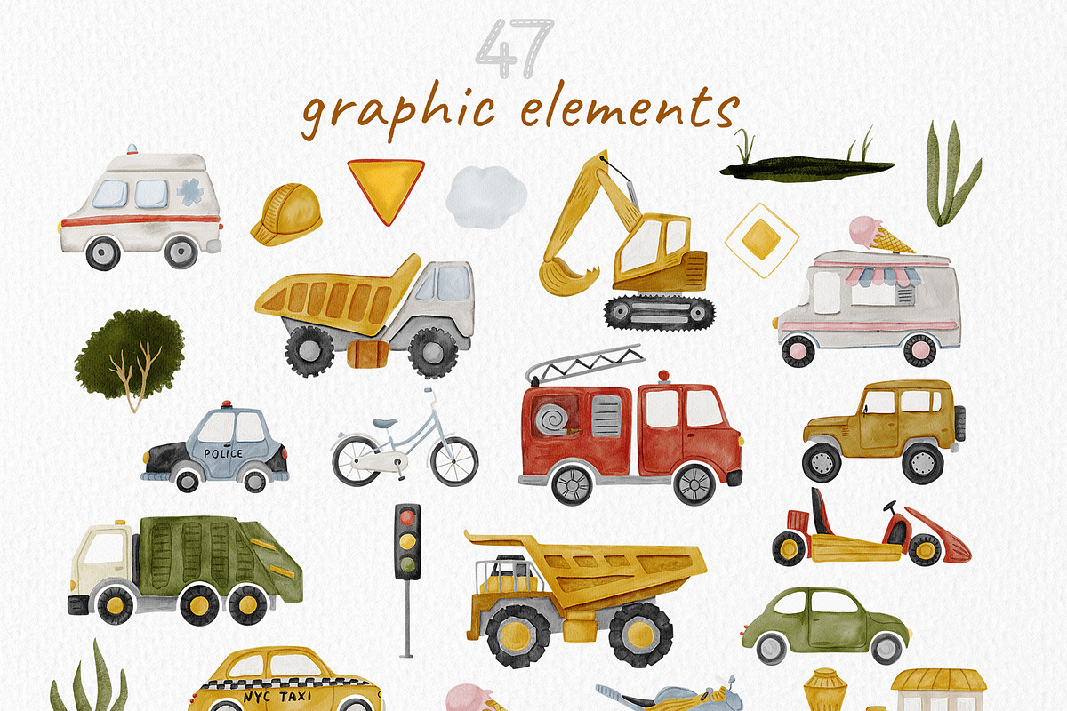 ABC transport alphabet, a Transportation Illustration by owlasya (Photo 9 of 10)