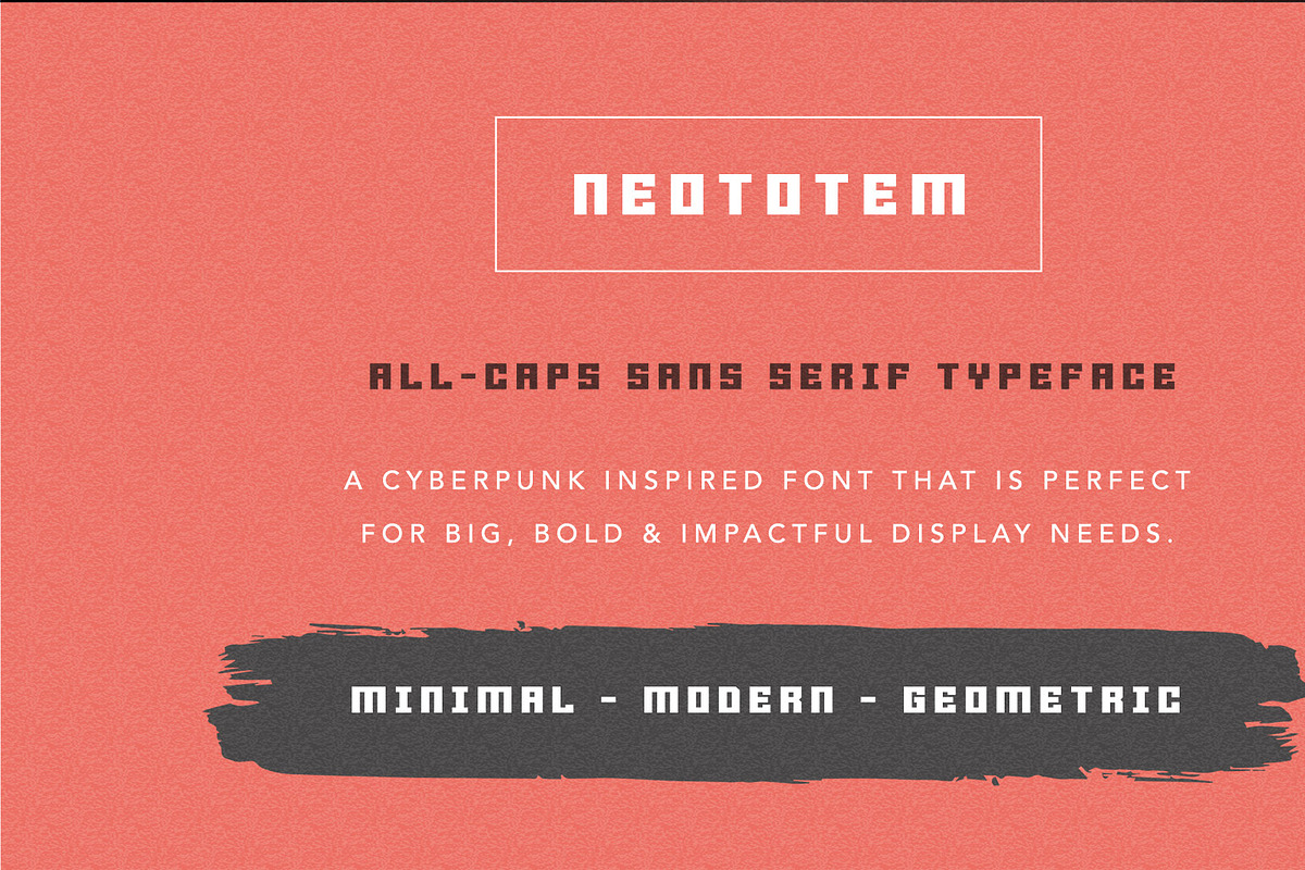 Neototem Font preview 3