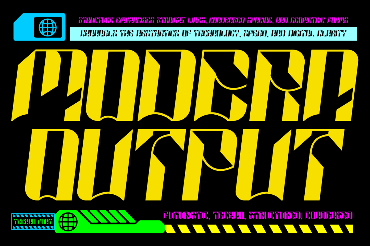 Cosmic Network Techno Font, a Font by PutraCetol Studio (Photo 2 of 5)
