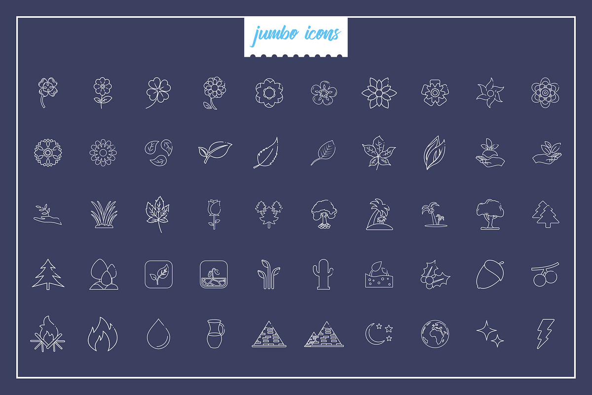 Nature Line Icons V2, an Outline Icon by Jumbo Icons (Photo 4 of 5)