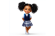Black Kids Back to School clipart, an Education Illustration by Creative design (Thumbnail 4 of 7)
