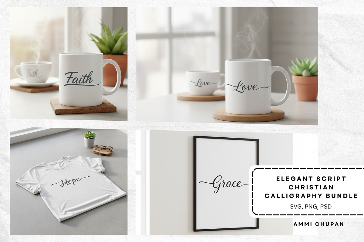 Elegant Script Christian Calligraphy, an Object Graphic by AMMi (Photo 2 of 3)