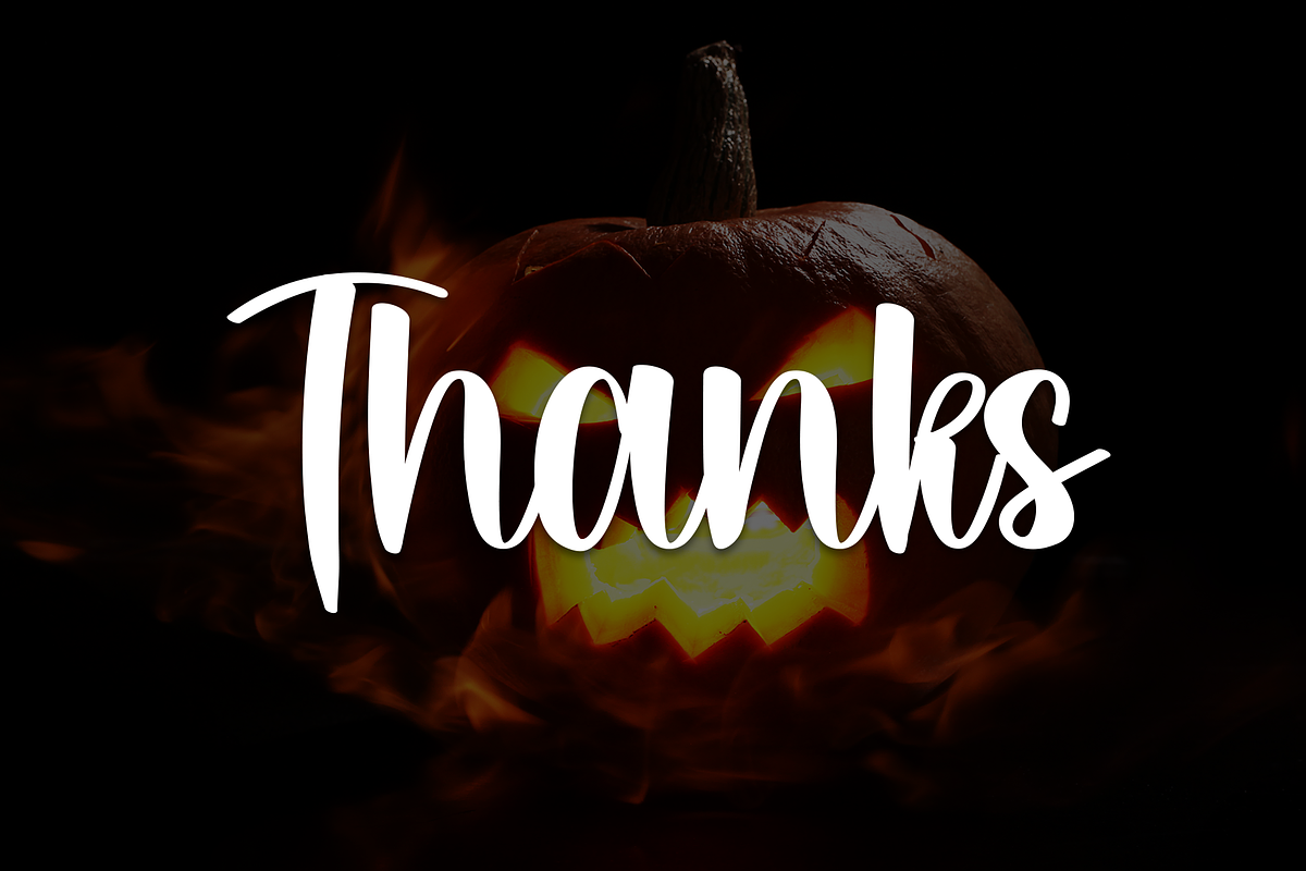 Spooky Pumpkin | Script Font, a Handwritten Font by Scratchones (Photo 9 of 9)