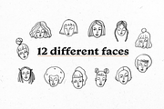 Women Doodles, a Decorative Illustration by Marinastu (Thumbnail 3 of 3)
