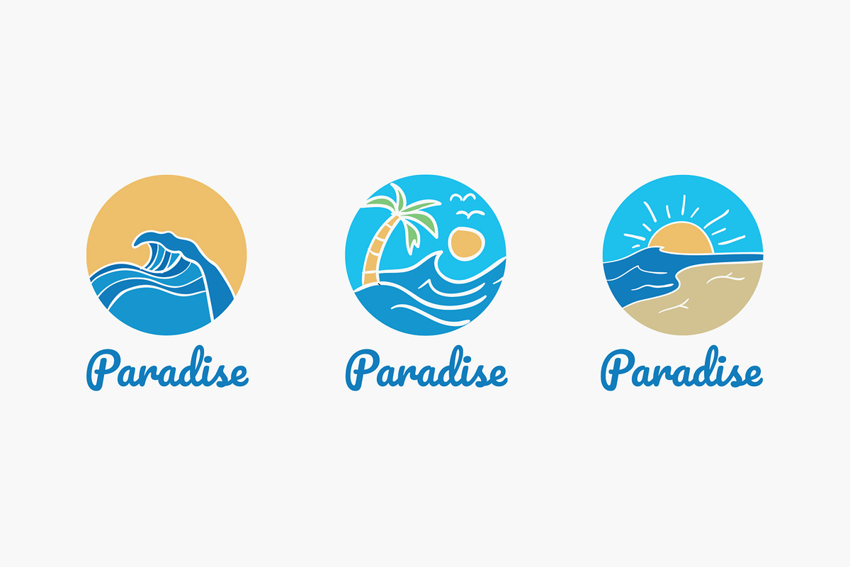Hand drawn beach logo collection, a Branding & Logo Template by Medianeka (Photo 4 of 5)