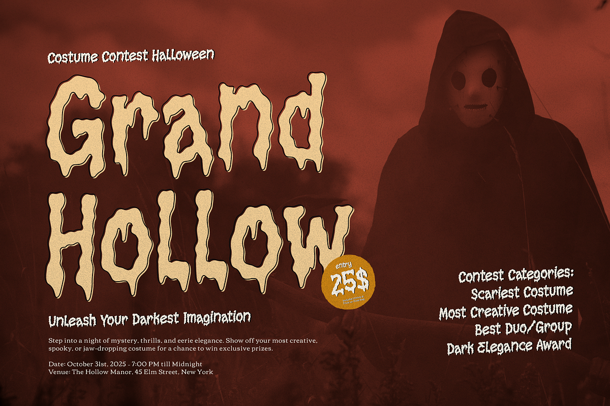 Phantom Shrieks Dripping Horror Font, a Handwritten Font by Denustudios (Photo 6 of 12)