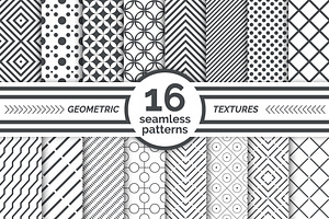 Geometric seamless patterns. Big set