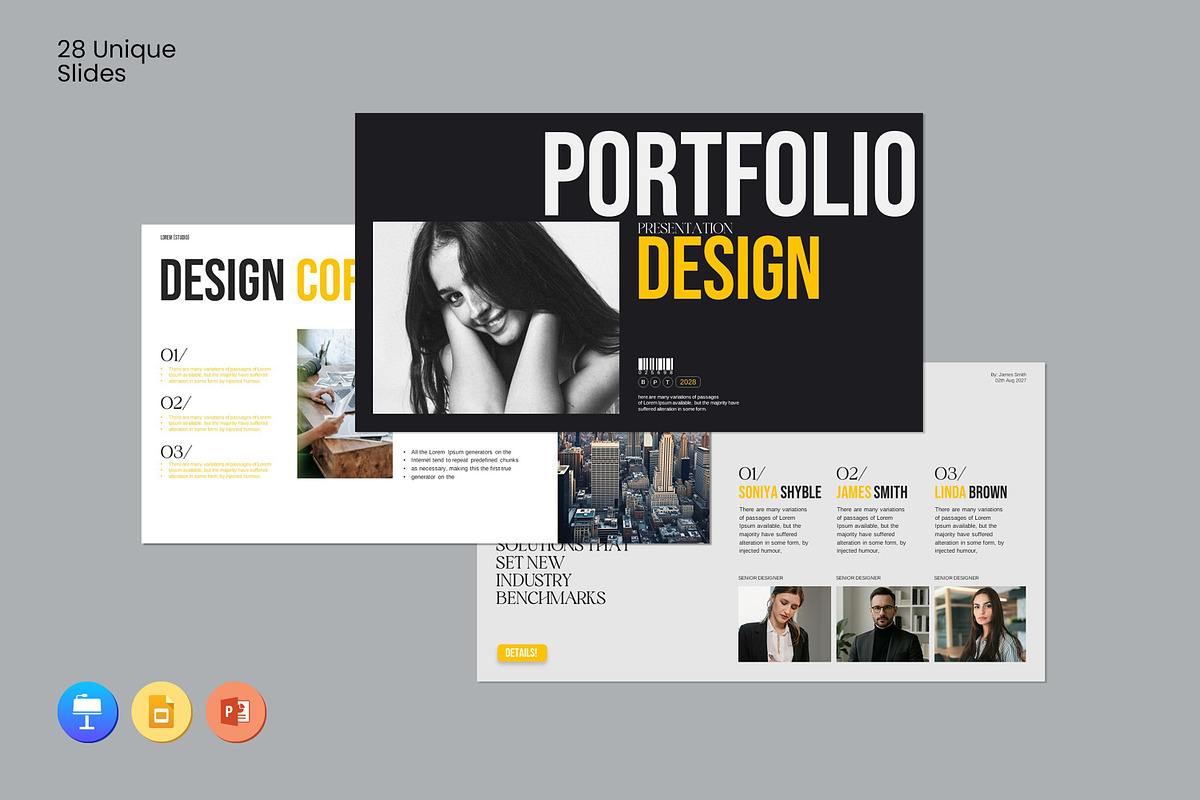 Portfolio Presentation Template, a Presentation Template by Slide_Genius1 (Photo 1 of 9)
