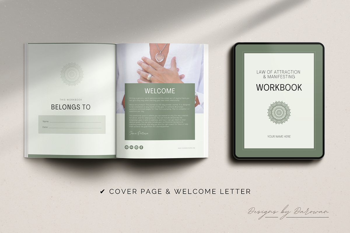 Law of Attraction Workbook | Canva, a Magazine Template by Designs by Darowan (Photo 2 of 9)