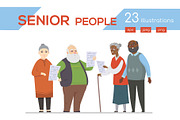 Senior People - Cartoon Characters, a Templates & Theme by Boyko Pictures (Thumbnail 1 of 14)