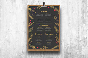 Black & Gold Christmas Menus