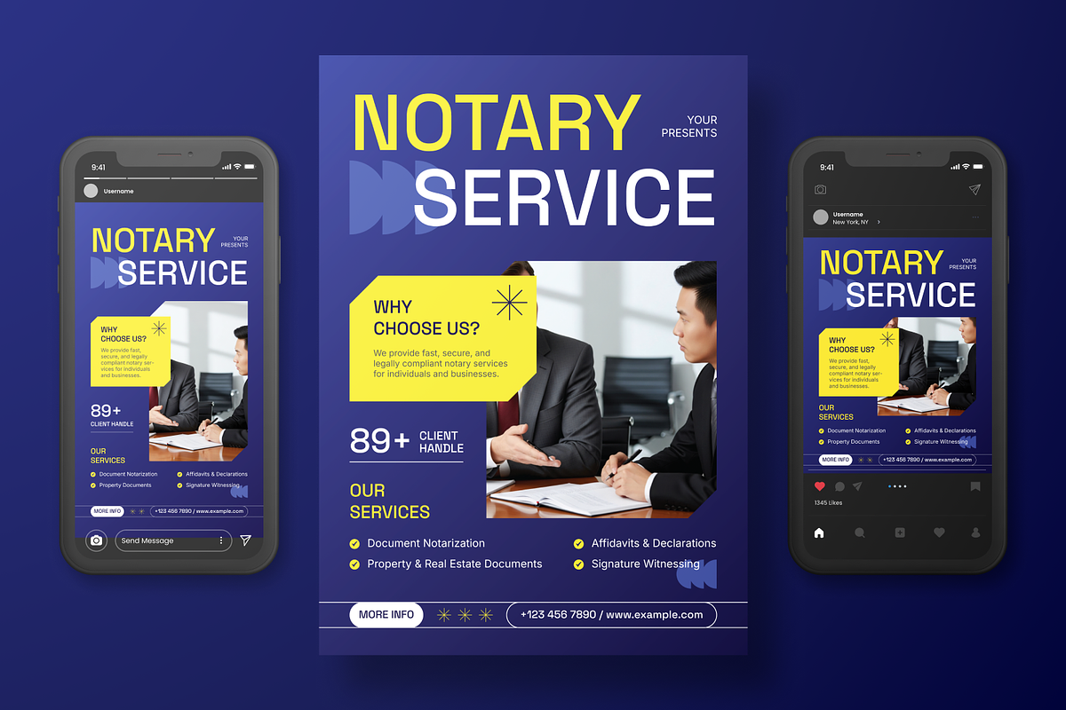 Notary Service Flyer Set, a Flyer Template by Annora Studio (Photo 2 of 6)