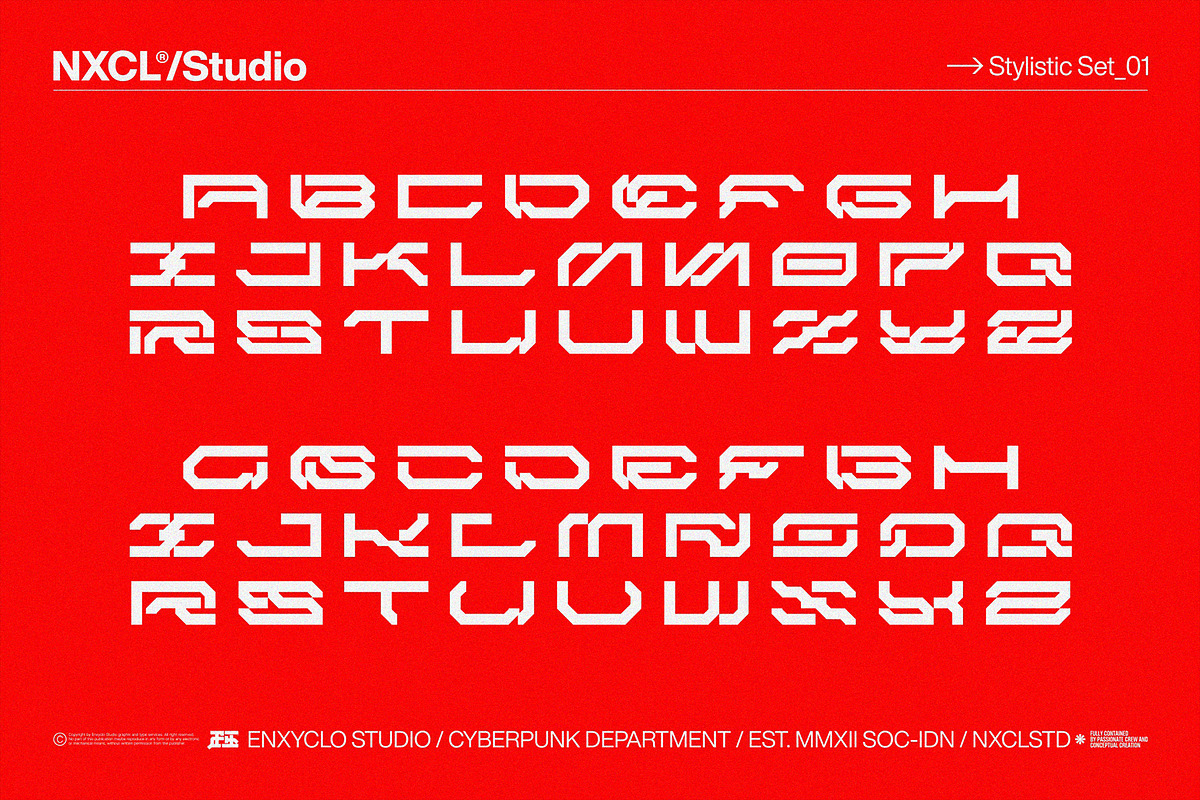 NCL BRAYQOSE - Cyberpunk Font, a Sans Serif Font by Enxyclo Studio (Photo 11 of 13)