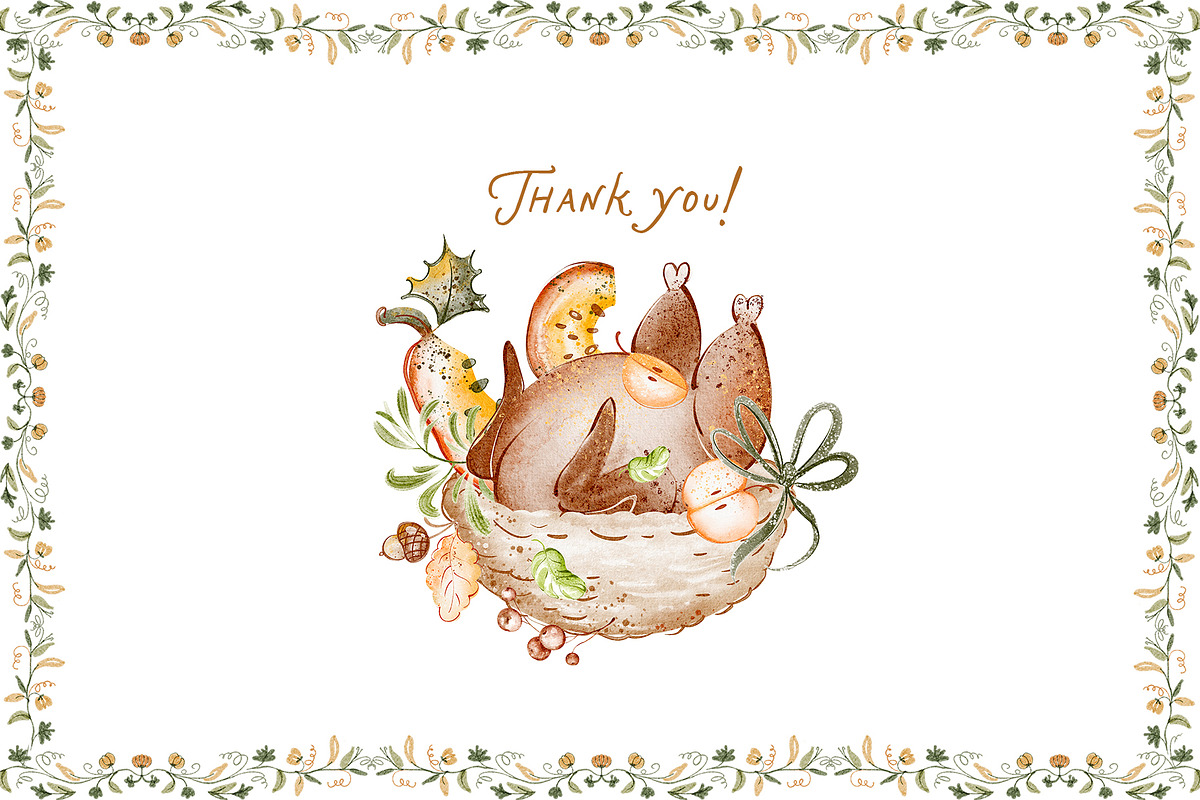 Thanksgiving Watercolor Collection, an Object Graphic by LenArt (Photo 14 of 14)