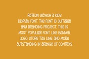 Rateon Glewoh - Kids & Funny Font, a Sans Serif Font by Iqsiart Studio (Thumbnail 3 of 7)