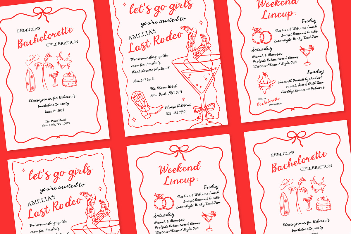 Bachelorette Squad - Wedding Script, a Script Font by Kaya Fonts (Photo 19 of 25)