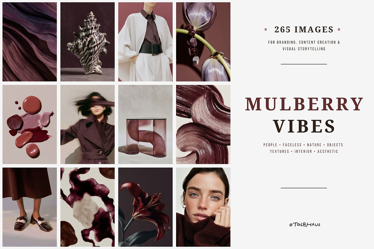Mulberry Vibe | 265 Stock Images, a Beauty & Fashion Photo by Tale.Haus (Photo 1 of 15)