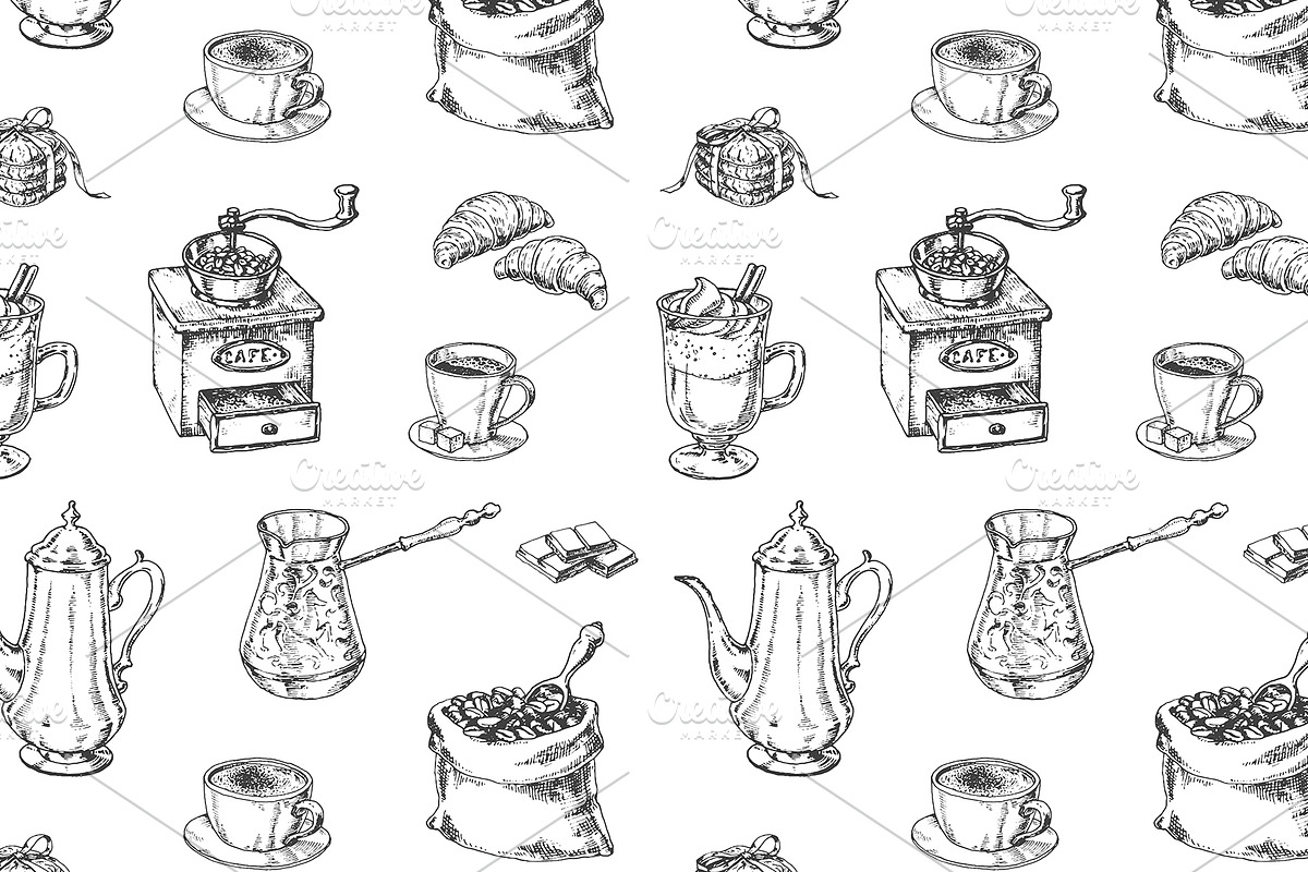 Set of coffee illustrations, a Food Illustration by Evgeniia Lanskikh (Photo 6 of 7)