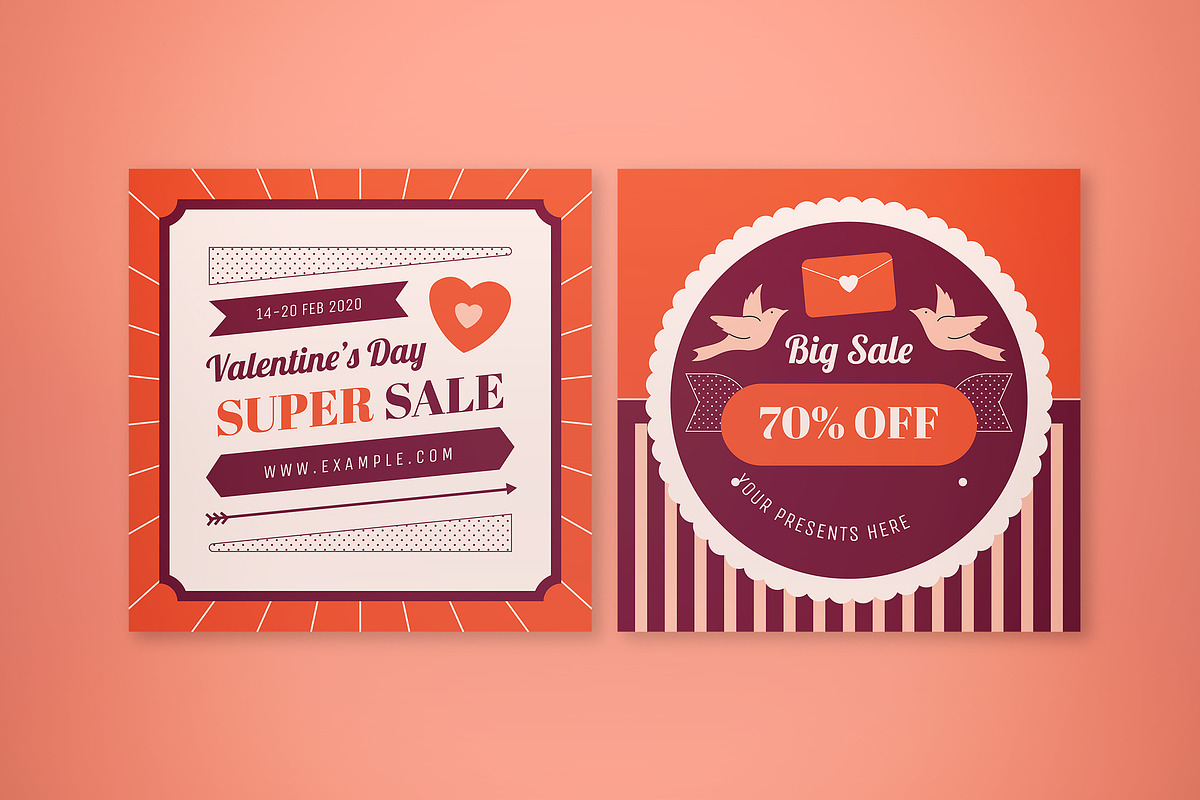 Valentine Sale Banner, an UI Kit Template by graphicook (Photo 4 of 5)