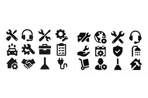 Collection of web icons showcasing, a Technology Illustration by ZinetroN