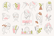 Floral Line Art Beauty Branding Kit, a Branding & Logo Template by Lettering_Logo (Thumbnail 4 of 19)