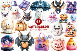 Coquette Halloween Clipart, an Illustration by CreationArt