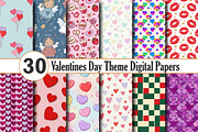 Valentine’s Day Theme Digital Papers, a Pattern Graphic by Canvas Craft (Thumbnail 1 of 4)