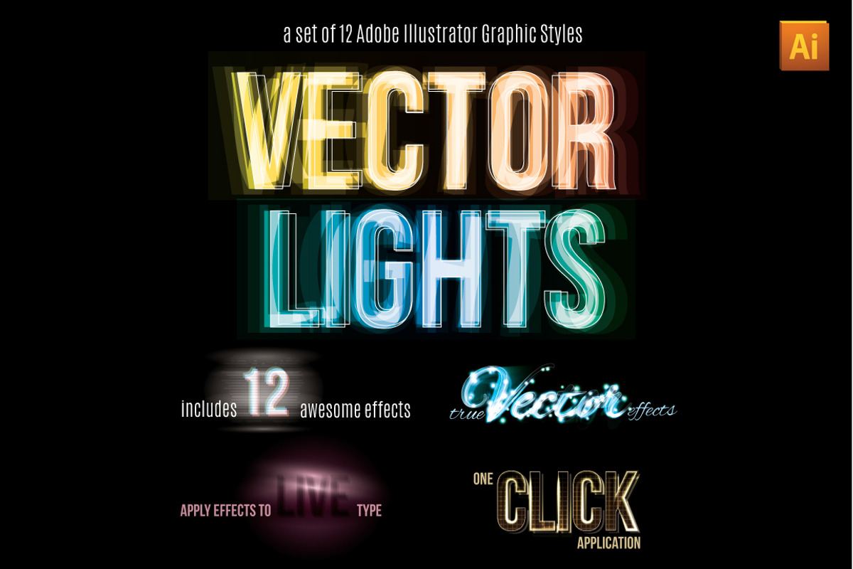 Vector Light Effect Graphic Styles