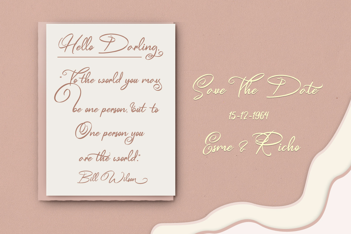 Esmetralda - Handwritten Font, a Script Font by FHFont (Photo 2 of 10)