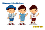 Kids Japan School Uniform Vector #07, a Person Illustration by MEDZ (Thumbnail 3 of 4)