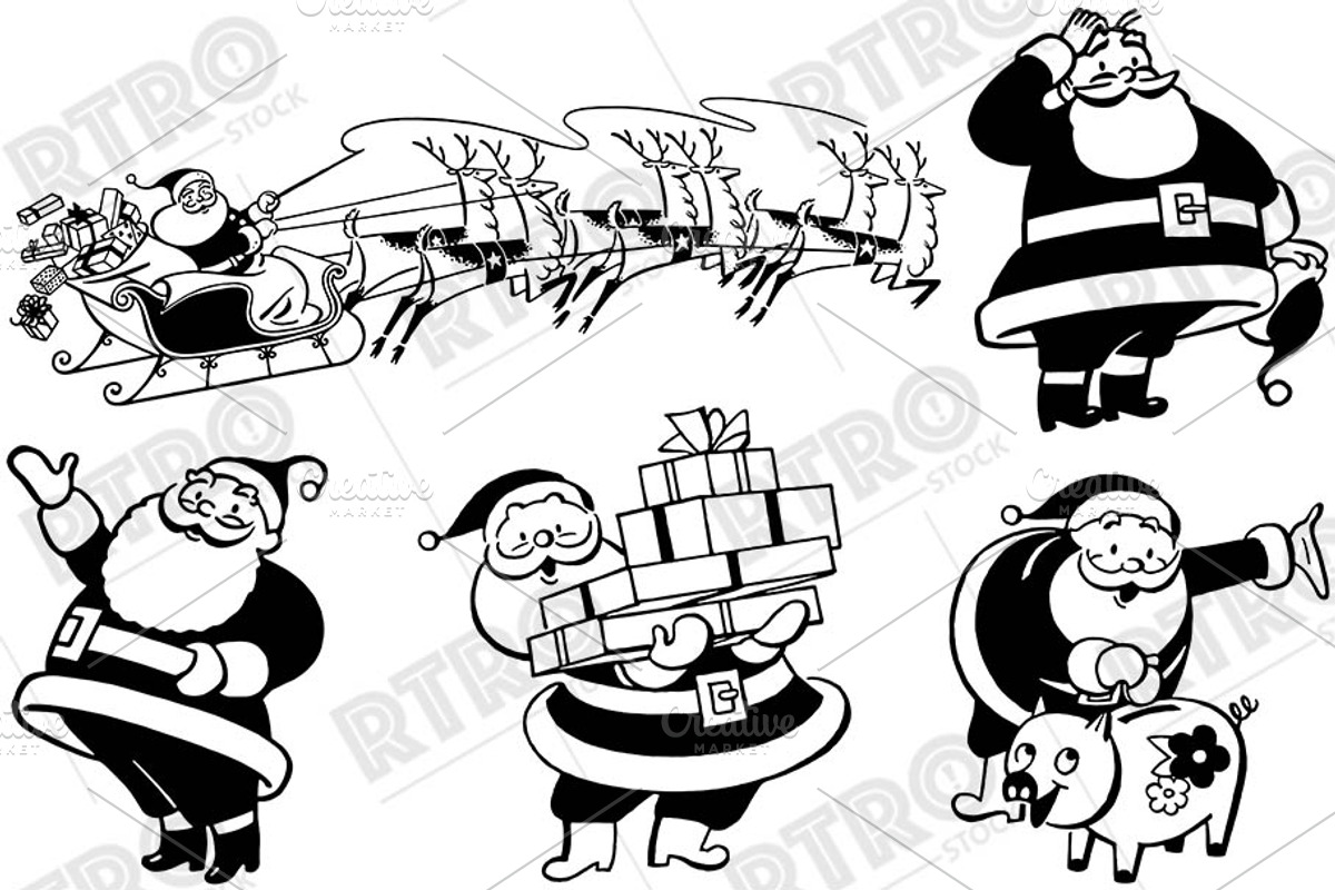 RTRO Santa Claus 7, an Illustration by RTRO Stock (Photo 3 of 5)