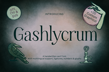 Gashlycrum Font, a Handwritten Font by idahayart