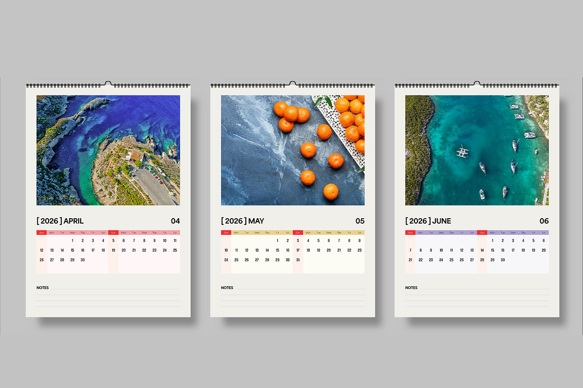 Minimal 2026 Photo Calendar Template, a Stationery Template by ContestDesign (Photo 3 of 5)
