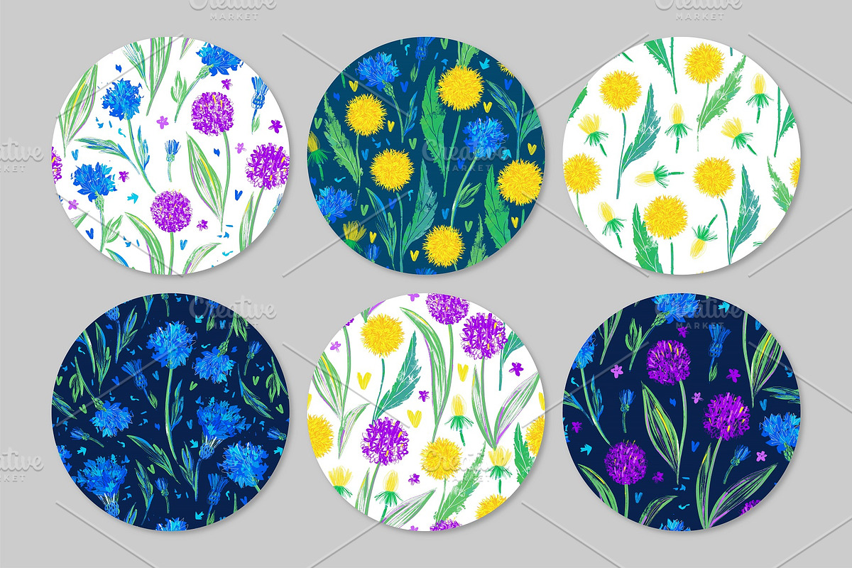 Wildflowers Pattern Collection, a Pattern Graphic by MarynArts (Photo 4 of 7)