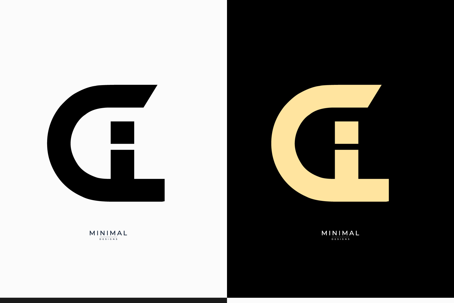Monogram icon logo CI or IC, a Branding & Logo Template by idesign_4u ...