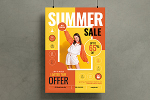 Fashion Summer Sale Poster Template, a Flyer Template by MightyDesign