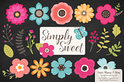 Bohemian Flowers Clipart, an Illustration by Amanda Ilkov (Thumbnail 2 of 4)
