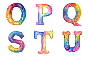 Rainbow Watercolor Alphabet Clipart, an Illustration by Design Market (Thumbnail 4 of 4)