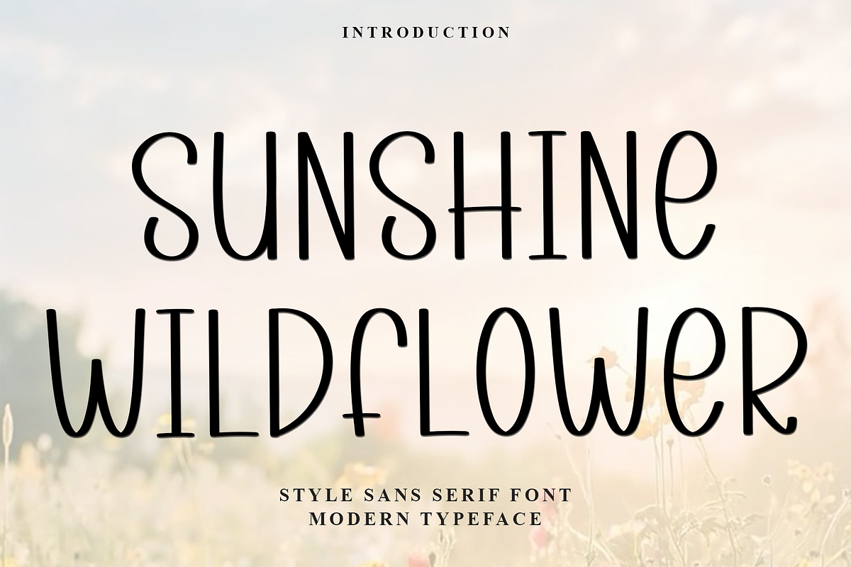 Sunshine Wildflower, a Sans Serif Font by FreshTypeINK (Photo 1 of 6)
