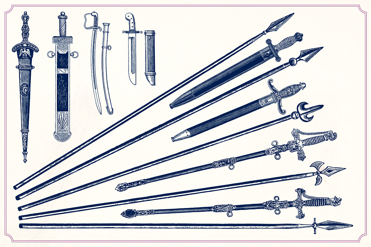Vintage sword and armor illustration, a Technology Illustration by Mr Vintage (Photo 12 of 13)
