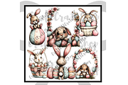 Whimsical Bunny Easter Clipart, an Illustration by CraftCrateShop (Thumbnail 4 of 8)