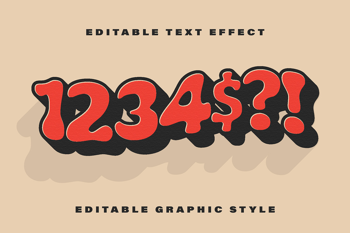Retro Groovy Bubble Text Effect preview 2