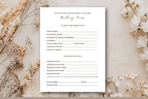 Photography Booking Form for Canva, a Templates & Theme by Princess & the Pea Design