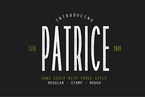 Patrice | Sans Serif Font