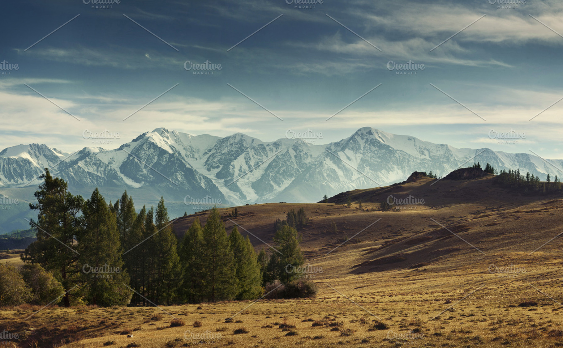 Amazing mountain autumn landscape featuring nature, landscape, and siberia, a Nature Photo by GoodMomentShop