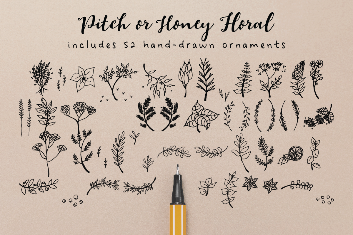 Pitch or Honey font trio preview 4